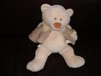 TIAMO BEER BRUNO THE BEAR VELOURS ECRU MET LAMMYCOAT EN LICH, Verzenden, Nieuw, Beer