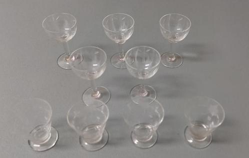 Set antieke likeur/borrelglaasjes. Prijs bieden, Antiek en Kunst, Antiek | Glas en Kristal, Ophalen of Verzenden