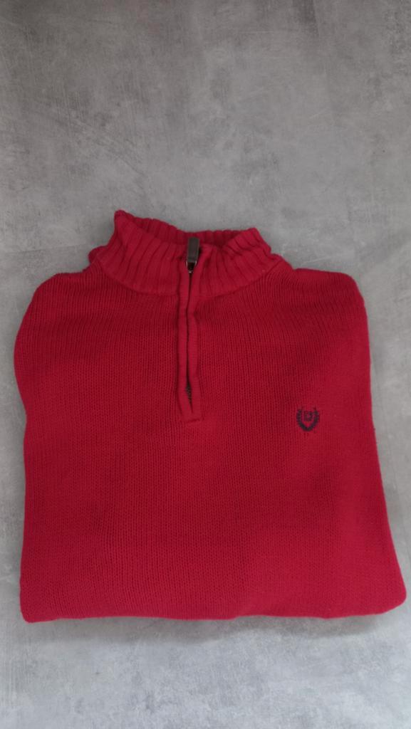 Chaps by ralph lauren quarter zip sweater maat L, Kleding | Heren, Truien en Vesten, Zo goed als nieuw, Maat 52/54 (L), Rood, Ophalen of Verzenden