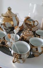 Porseleinen koffie set (Goud/Wit), Antiek en Kunst, Antiek | Servies compleet, Ophalen
