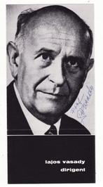 Lajos Vasady dirigent gesigneerde folder handtekening, Gebruikt, Verzenden, Boek, Tijdschrift of Artikel, X