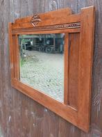 Prachtige grote facet geslepen spiegel, art deco 67 x 94, Ophalen, Rechthoekig, 50 tot 100 cm