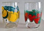 Twee Glaasjes met Fruit opdrukken, Verzamelen, Ophalen of Verzenden, Zo goed als nieuw, Borrel- of Shotglas