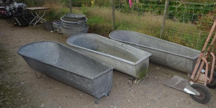 3 maal waterdichte zinken bad badkuip voor ijsbad, Antiek en Kunst, Curiosa en Brocante, Ophalen
