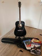 Fender CD-60 BK-DS-V2, gitaar stalen snaren + standaard, Zo goed als nieuw, Met koffer, Ophalen, Western- of Steelstringgitaar