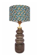 Lampenkap blauw met goud patroon, Rond, Nieuw, Ophalen of Verzenden, Uniek, design, handgemaakt