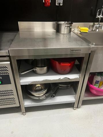 RVS werktafel Premium 70x70 GGM Gastro. Horeca beschikbaar voor biedingen