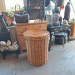 Enorme vintage rieten mand "wasmand", Ophalen, Zo goed als nieuw, Rond, Riet