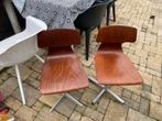 Retro school stoeltjes 2 stuks, Ophalen, Overige materialen, Gebruikt, Twee