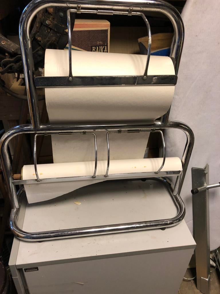 Antiek dubbel rek voor 2 papierrollen, Ophalen of Verzenden