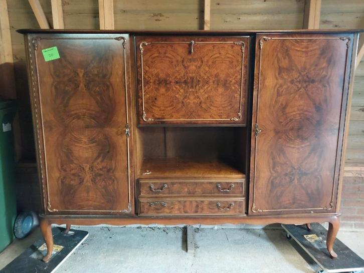 Buffetkast hout bruin antiek, Huis en Inrichting, Kasten | Buffetkasten, Gebruikt, 100 tot 150 cm, 100 tot 150 cm, 25 tot 50 cm