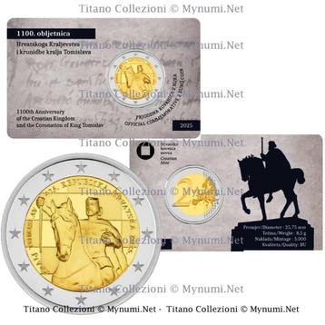 2 Euro Kroatie 2025 - 1100 jr. Koninkrijk - BU Coincard beschikbaar voor biedingen