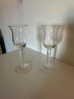 Antieke Glaasjes met Twist Voet, Antiek en Kunst, Antiek | Glas en Kristal, Ophalen of Verzenden