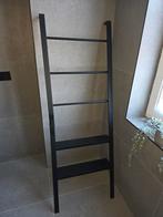 Stijlvolle zwarte handdoekhouder ladder, Ophalen of Verzenden, Zo goed als nieuw, Zwart, Handdoekenrek