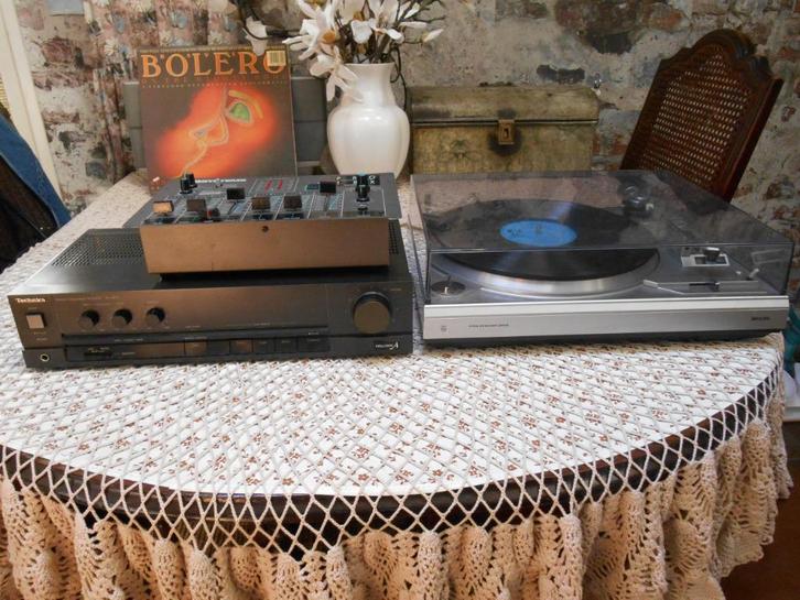 Philips platenspeler & Technics versterker& mengpaneel, Audio, Tv en Foto, Platenspelers, Gebruikt, Overige merken, Automatisch
