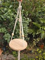 Nieuw | Plantenhanger houten plank met macramé, Huis en Inrichting, Kamerplanten, Ophalen of Verzenden, Halfschaduw, Minder dan 100 cm