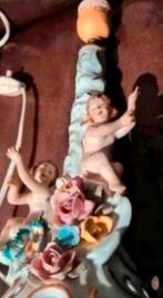 Vintage Porseleinen Lamp met Cherubijntje gestempeld Dresden, Ophalen of Verzenden