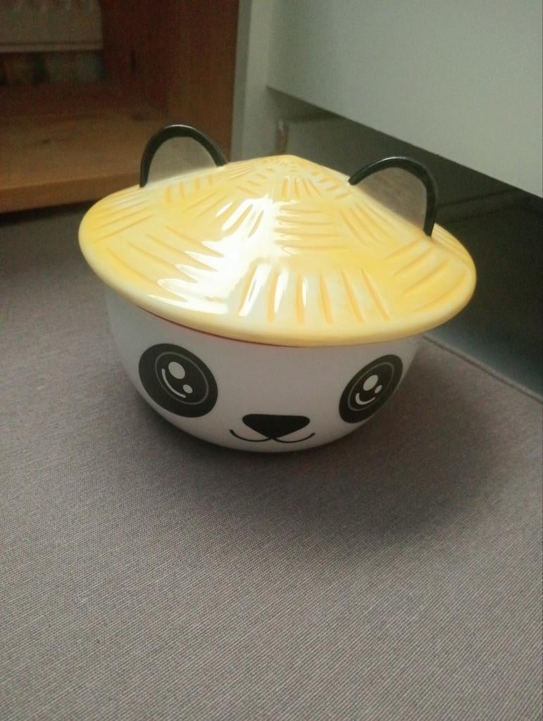 Leuke Panda Kom met Deksel, Ophalen of Verzenden, Zo goed als nieuw
