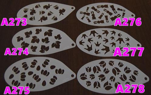 schmink sjabloon stencil sjablonen pasen kroontjes bloem, Hobby en Vrije tijd, Feestartikelen, Nieuw, Schmink, Pasen, Ophalen of Verzenden