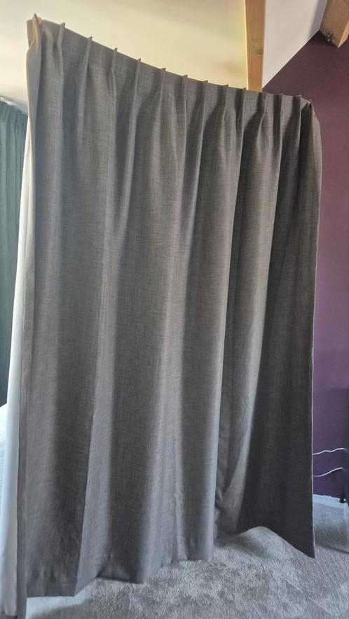 Taupe Verduisterende Overgordijnen - Maatwerk 240x218cm, Huis en Inrichting, Stoffering | Gordijnen en Lamellen, Zo goed als nieuw