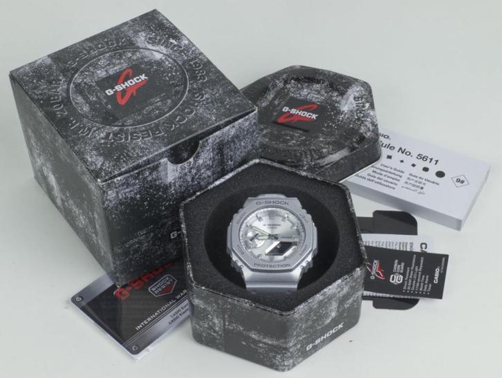 Casio G-Shock GA-2100FF watch polshorloge - ZGAN, Sieraden, Tassen en Uiterlijk, Sporthorloges, Zo goed als nieuw, Android, Zilver