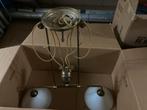 Hanglamp koper met wit glazen kapjes, Ophalen, Zo goed als nieuw, Landelijk, Minder dan 50 cm