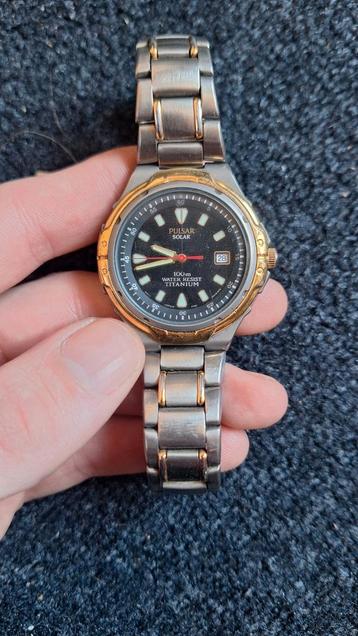 Pulsar solar titanium herenhorloge  beschikbaar voor biedingen