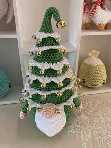 Kerstboom Kabouter - Handgehaakt groen beschikbaar voor biedingen
