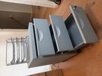 Bureau ladeblok ikea grijs metaal, Huis en Inrichting, Bureaus, Ophalen, Gebruikt