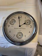 Wereldsteden Klok riviera maison, Ophalen of Verzenden, Zo goed als nieuw, Analoog, Wandklok