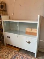 Vintage retro houten KLM kast Poul Cadovius vitrinekast kast, Ophalen, Gebruikt, Glas, 50 tot 100 cm