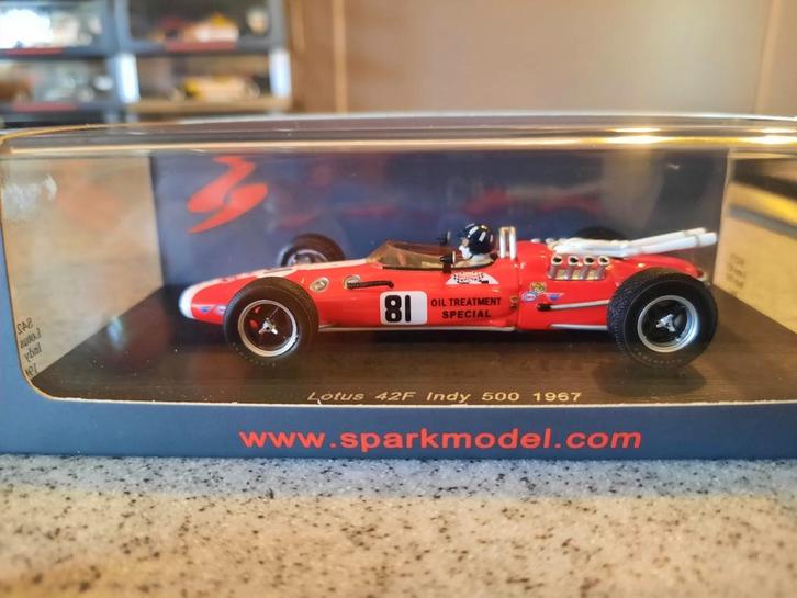 Lotus 42F indianapolis 500 1967 Graham Hill spark 1:43 S4275, Hobby en Vrije tijd, Modelauto's | 1:43, Zo goed als nieuw, Auto