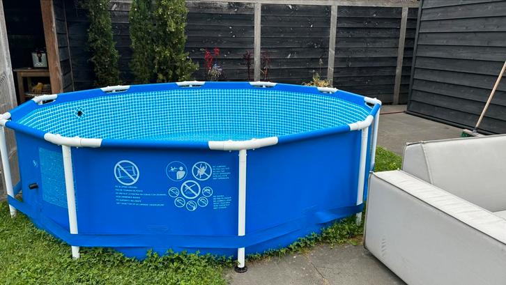 Zwembad 3.05m x 0.76m metalen frame, Tuin en Terras, Zwembaden, Gebruikt, Opzetzwembad, Minder dan 80 cm, 200 tot 400 cm, 300 cm of meer