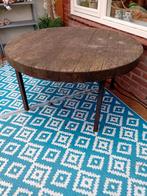massief hout met ijzeren poten, Tuin en Terras, Tuintafels, Ophalen, Gebruikt, Rond, Hout