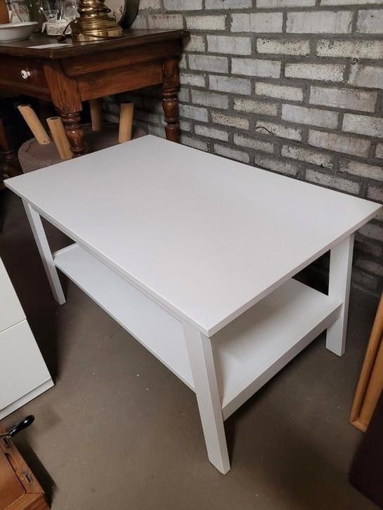 Side tafel bijzettafel krantentafel ikea wit lxbxh 90x55x49c, Huis en Inrichting, Tafels | Sidetables, Gebruikt, 25 tot 50 cm