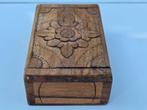 Prachtig Antiek houtsnijwerk sieraden/ bijouterie doosje €10, Ophalen of Verzenden