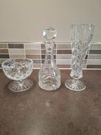 Kristal Vaasje Karaf en Schaaltje., Ophalen of Verzenden