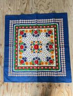 Tafelkleed blauw bloemen met vlekje retro vintage jaren 80, Hobby en Vrije tijd, Stoffen en Lappen, Nieuw, Blauw, 30 tot 200 cm