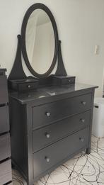 Ikea Hemnes zwartbruine spiegelladekast, Huis en Inrichting, Kasten | Ladekasten, Ophalen, Gebruikt, 50 tot 100 cm, 3 of 4 laden