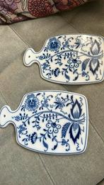 2 vintage porselein Zwiebelmuster Bavaria plankjes, Ophalen of Verzenden
