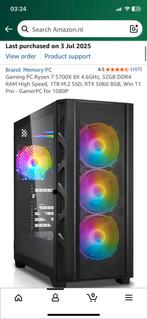 Memory PC Ryzen 7 Gaming PC, Computers en Software, Ophalen, Nieuw, Gaming, SSD