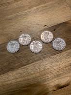 Zilveren Guldens Juliana - 5 stuks, Postzegels en Munten, Munten | Nederland, 1 gulden, Koningin Juliana, Zilver, Ophalen of Verzenden