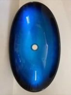 Prachtige Glazen waskom opbouw met kraan ovaal diep blauw, Nieuw, Minder dan 100 cm, Wasbak of Wastafel, 25 tot 50 cm