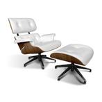 Eames Design Lounge stoel met hocker, nu 2 voor 1000,--, Huis en Inrichting, Stoelen, Zwart, Nieuw, Hout, Ophalen of Verzenden