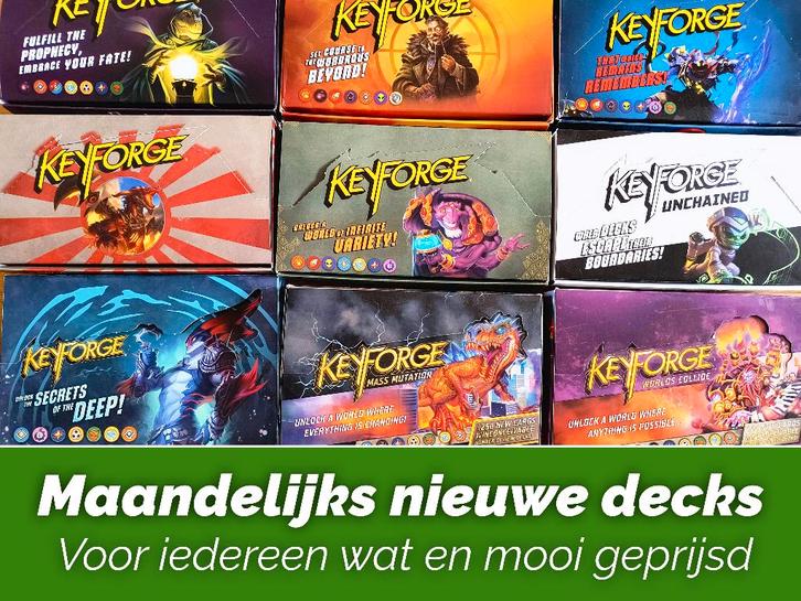 Keyforge Deck: Maandelijks nieuwe decks voor een top prijsje, Hobby en Vrije tijd, Gezelschapsspellen | Kaartspellen, Zo goed als nieuw
