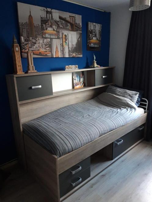Tiener kamer set, Kinderen en Baby's, Kinderkamer | Bedden, Gebruikt, 180 cm of meer, 85 tot 100 cm, Lattenbodem, Matras, Ophalen