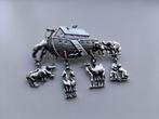 Broche ark van Noah met dieren, Sieraden, Tassen en Uiterlijk, Broches, Verzenden, Nieuw, Zilver, Overige materialen