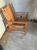 Handgemaakte houten buitenstoel, Tuin en Terras, Ophalen, Gebruikt, Hout