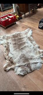 Mooie Rendiervel - Warm en Decoratief!, Huis en Inrichting, Stoffering | Tapijten en Kleden, Gebruikt, 100 tot 150 cm, Wit, Overige vormen