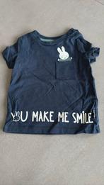 Maat 74 t-shirt donkerblauw Nijntje/miffy C&A, Ophalen of Verzenden, Zo goed als nieuw, Shirtje of Longsleeve